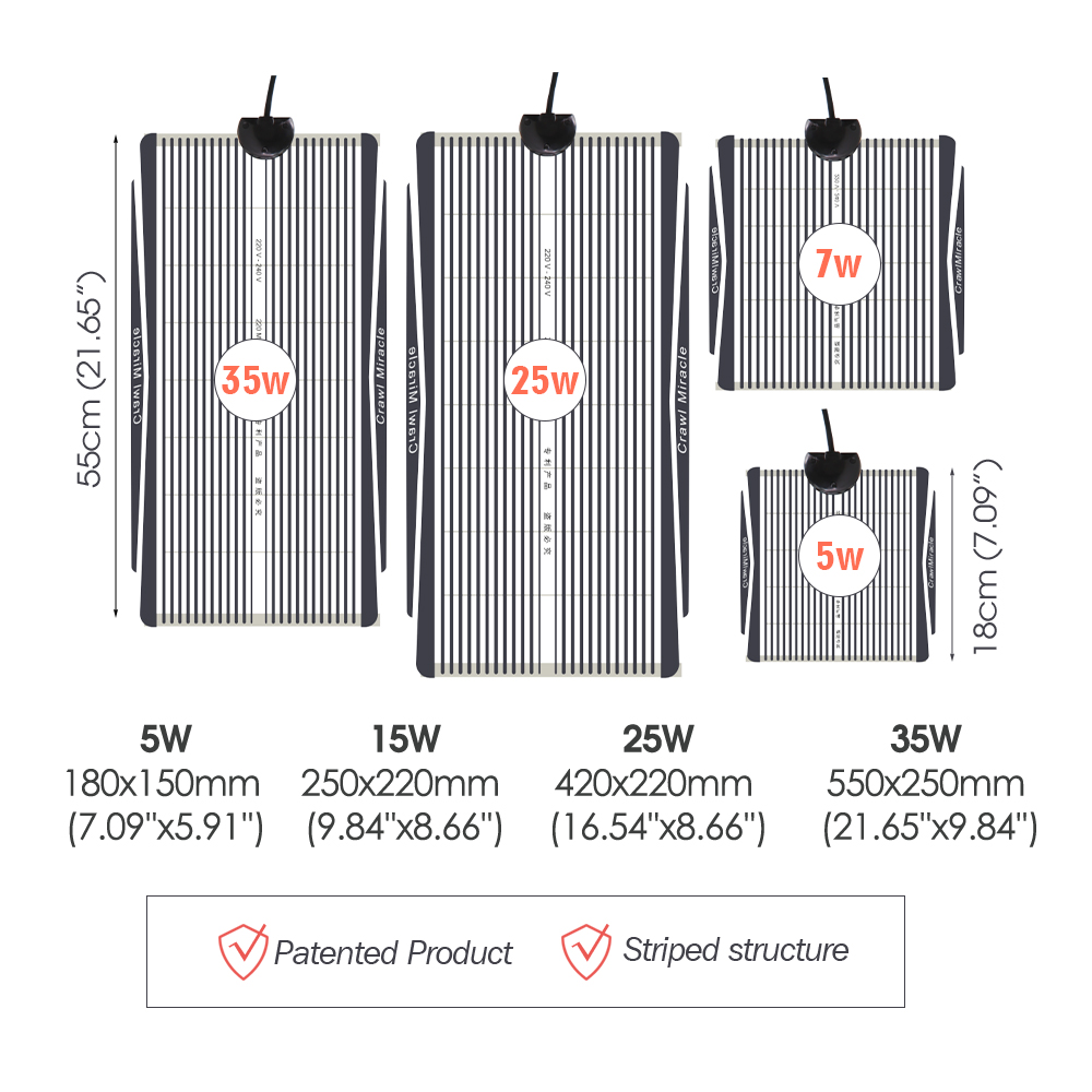 5W 15W 25W 35W Grafeen Reptiel - Seedling Heat Mat recensie en prijs